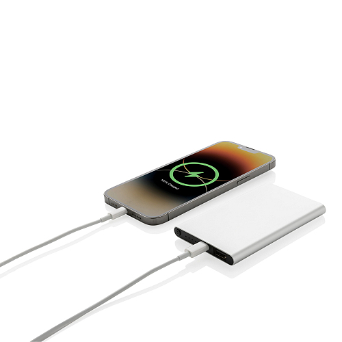 Powerbank 4.000 mAh RCS din plastic/aluminiu cu Type-C 3