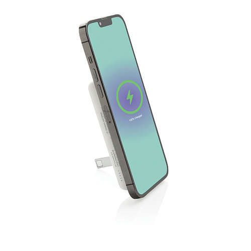 Powerbank magnetic Zen 5W 5.000 mAh din bambus si rplastic 4