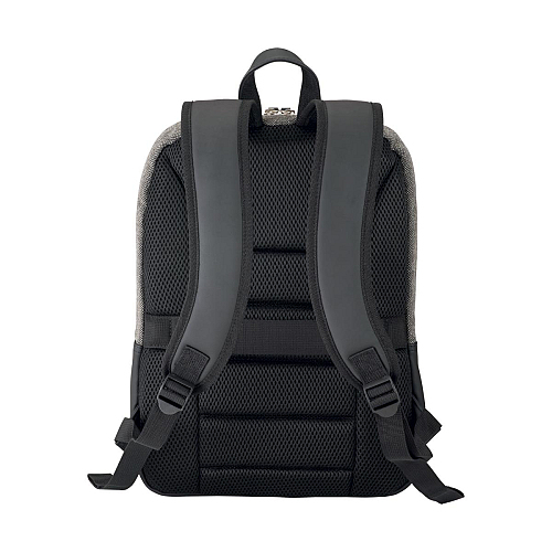 Laptop backpack in eco-leather and polycotton 3