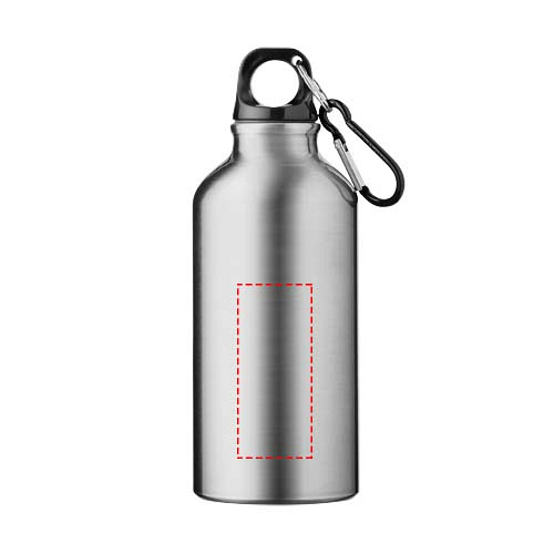 Sticla de apa din aluminiu reciclat Oregon de 400 ml cu carabiniera 4