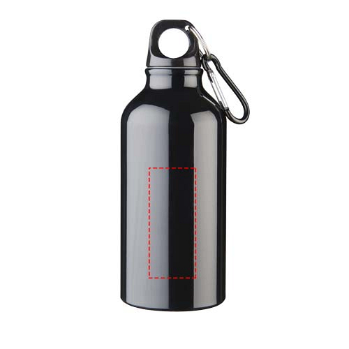 Sticla de apa din aluminiu reciclat certificat RCS Oregon 400 ml cu carabiniera 4