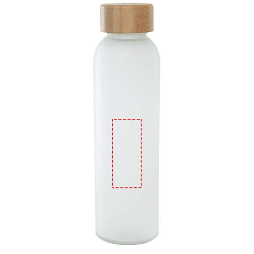 Lume 500 ml matte soda lime glass bottle with bamboo lid 4