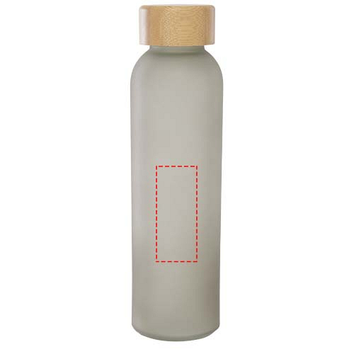 Lume 500 ml matte soda lime glass bottle with bamboo lid 4