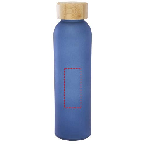 Lume 500 ml matte soda lime glass bottle with bamboo lid 4