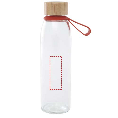 Porto 500 ml glass water bottle with silicone handle and bamboo lid 4