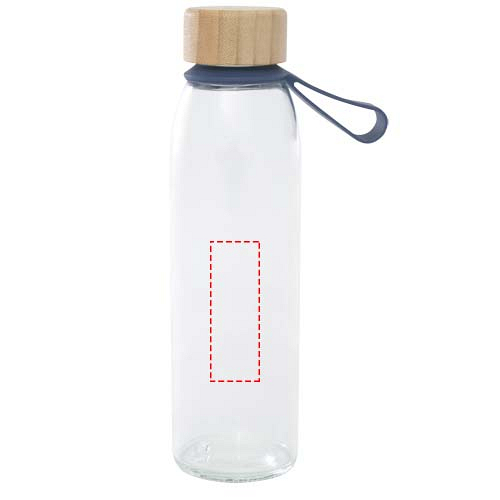 Porto 500 ml glass water bottle with silicone handle and bamboo lid 4