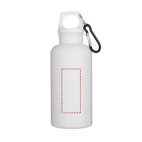 Oregon 400 ml solid colour RCS recycled plastic water bottle with carabiner 4