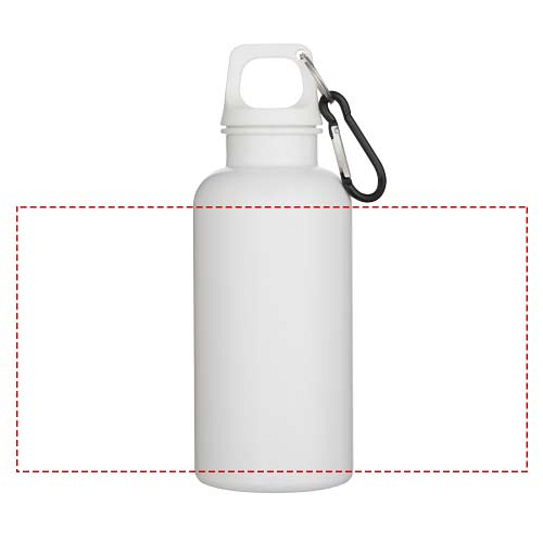 Oregon 400 ml solid colour RCS recycled plastic water bottle with carabiner 4
