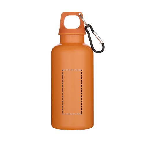 Oregon 400 ml solid colour RCS recycled plastic water bottle with carabiner 4