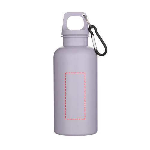 Oregon 400 ml solid colour RCS recycled plastic water bottle with carabiner 4