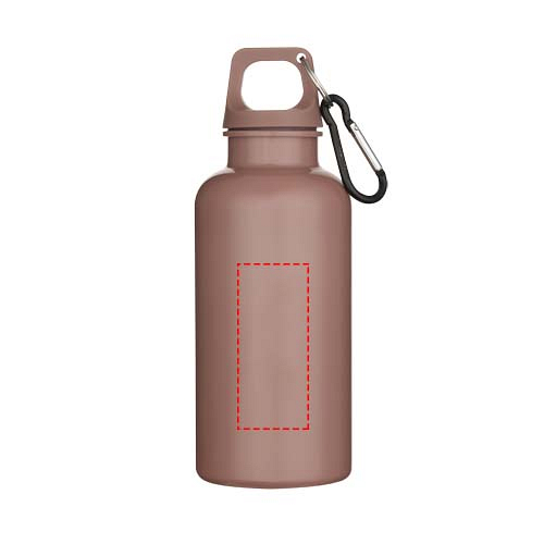 Oregon 400 ml solid colour RCS recycled plastic water bottle with carabiner 4