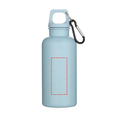 Oregon 400 ml solid colour RCS recycled plastic water bottle with carabiner 4