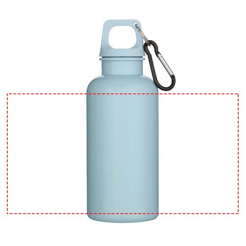Oregon 400 ml solid colour RCS recycled plastic water bottle with carabiner 4