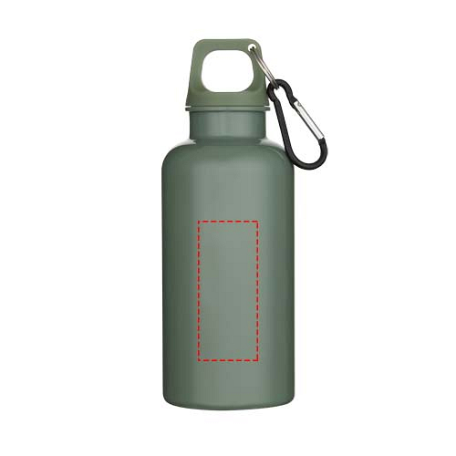 Oregon 400 ml solid colour RCS recycled plastic water bottle with carabiner 4
