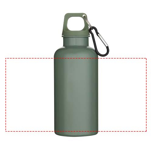 Oregon 400 ml solid colour RCS recycled plastic water bottle with carabiner 4