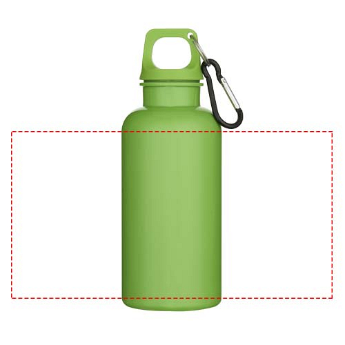 Oregon 400 ml solid colour RCS recycled plastic water bottle with carabiner 4