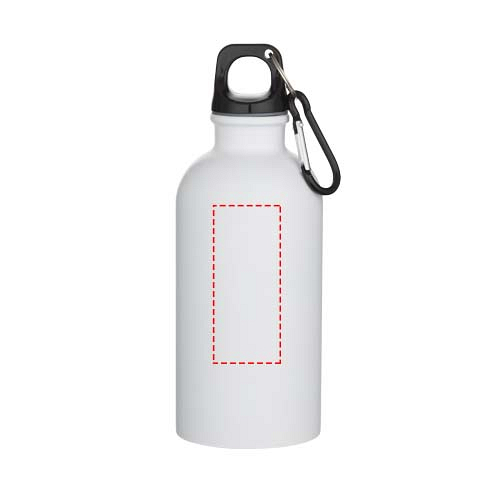 Oregon 400 ml matte RCS recycled single wall stainless steel water bottle with carabiner 4