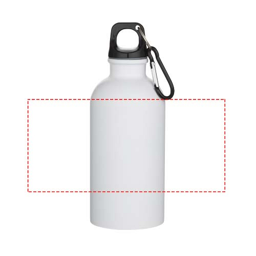 Oregon 400 ml matte RCS recycled single wall stainless steel water bottle with carabiner 4