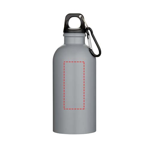 Oregon 400 ml matte RCS recycled single wall stainless steel water bottle with carabiner 4
