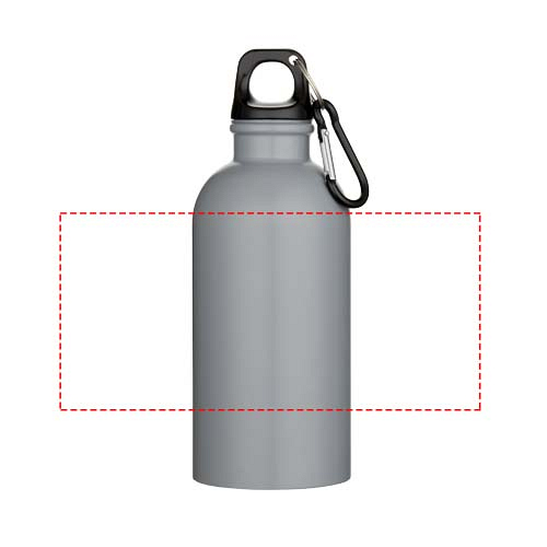 Oregon 400 ml matte RCS recycled single wall stainless steel water bottle with carabiner 4