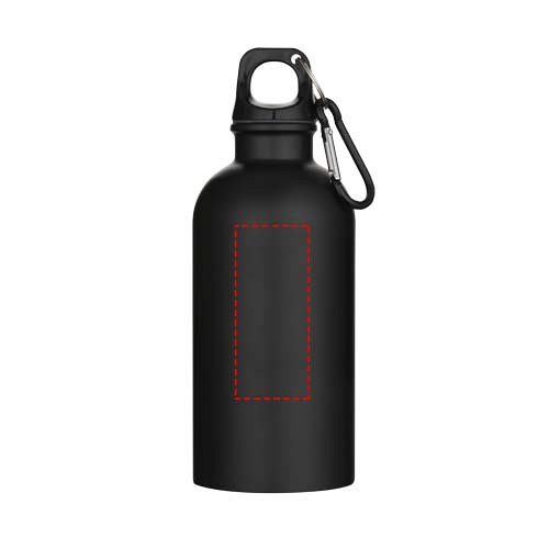 Oregon 400 ml matte RCS recycled single wall stainless steel water bottle with carabiner 4