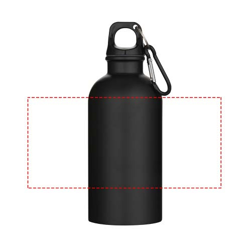 Oregon 400 ml matte RCS recycled single wall stainless steel water bottle with carabiner 4