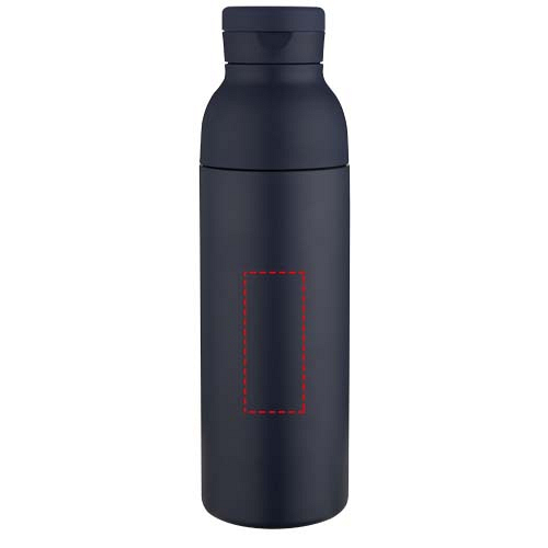 Illuminate 650 ml RCS recycled double wall stainless steel water bottle with 3-piece lid set 4