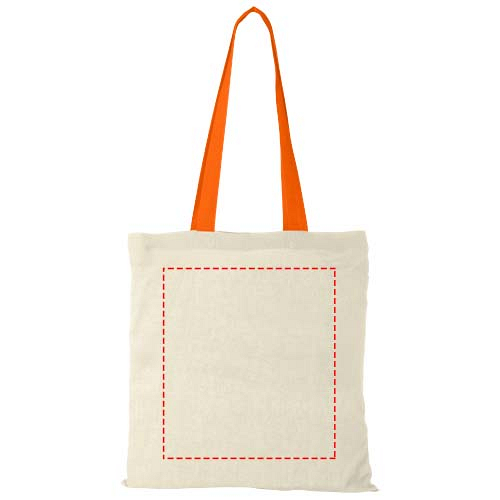Nevada 100 g/m² cotton tote bag coloured handles 7L 4