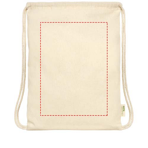 Orissa 100 g/m² organic cotton drawstring bag 5L 4
