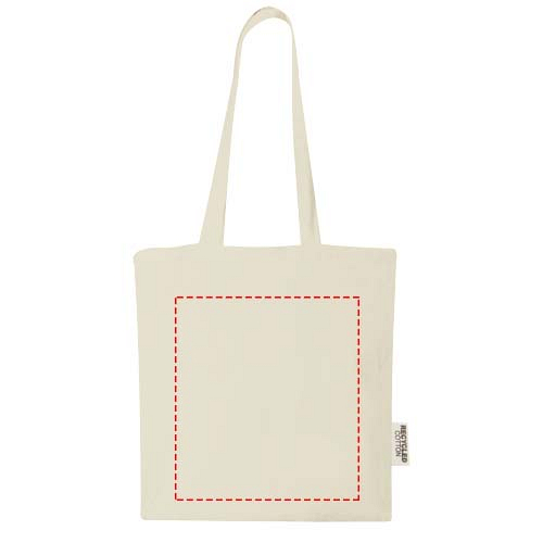 Madras 140 g/m2 GRS recycled cotton tote bag 7L 4
