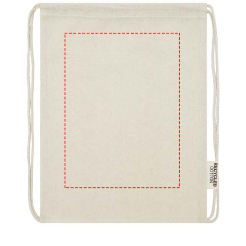 Oregon 140 g/m² GRS recycled cotton drawstring bag 3