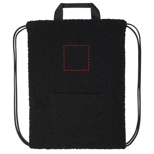 Bear GRS recycled sherpa drawstring backpack 9L 4