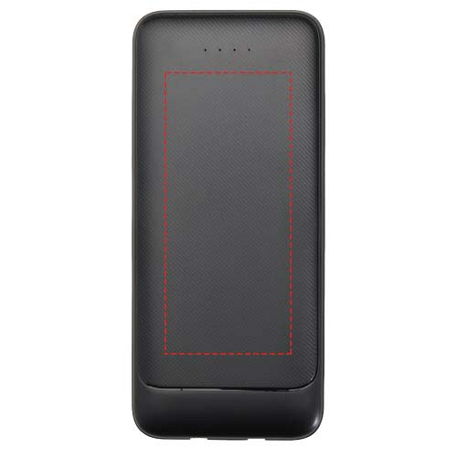 Adhil 10.000 mAh 10W recycled plastic power bank with 2 built-in cables 4