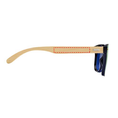 Tan sunglasses with bamboo temples 4