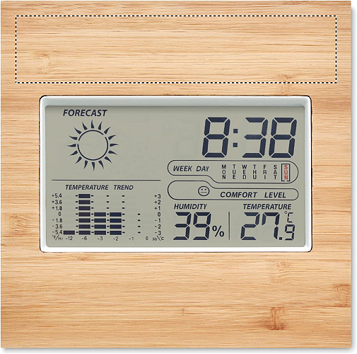 Statie meteo cu fata de bambus 2