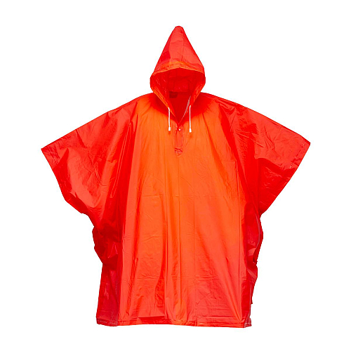 Water-resistant pvc (400 g) poncho, supplied in a bag. one size 1