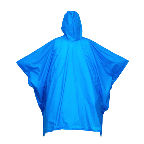 Water-resistant pvc (400 g) poncho, supplied in a bag. one size 2