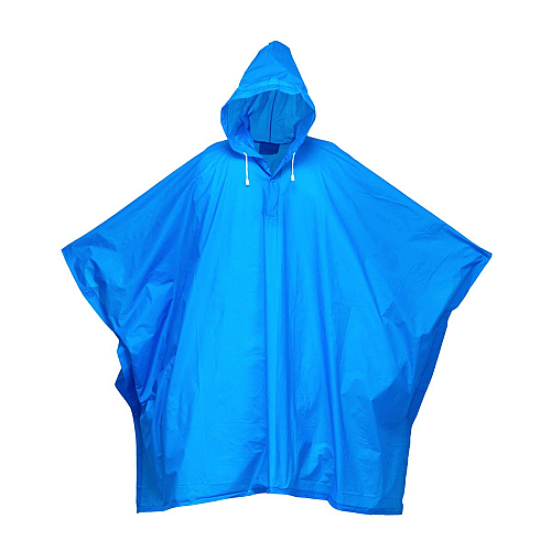 Water-resistant pvc (400 g) poncho, supplied in a bag. one size 1