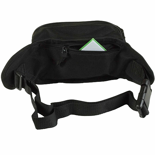 600d polyester 5-pocket waist bag with adjustable waist strap and clip closure 3