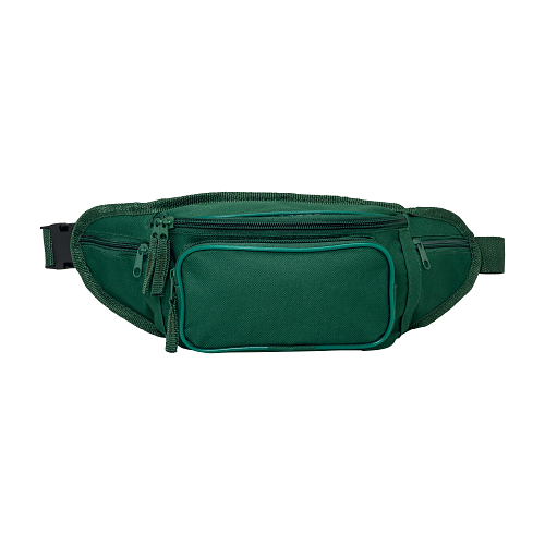 600d polyester 5-pocket waist bag with adjustable waist strap and clip closure 2