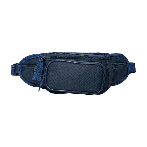 600d polyester 5-pocket waist bag with adjustable waist strap and clip closure 2