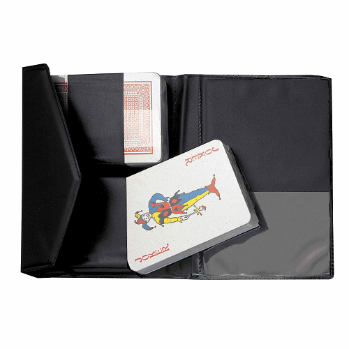 Two decks of playing cards with 52 cards in each, pvc case 2