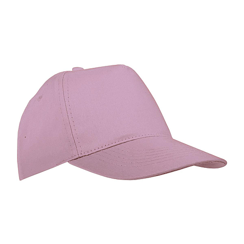 Cotton 5-panel cap with 2 mm-thick visor, embroidered eyelets and adjustable velcro strap 1