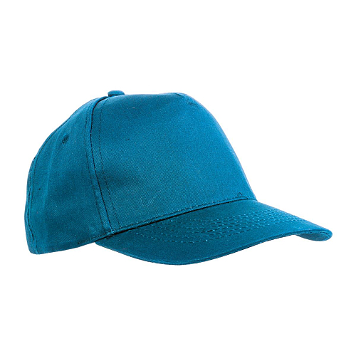 Cotton 5-panel cap with 2 mm-thick visor, embroidered eyelets and adjustable velcro strap 1