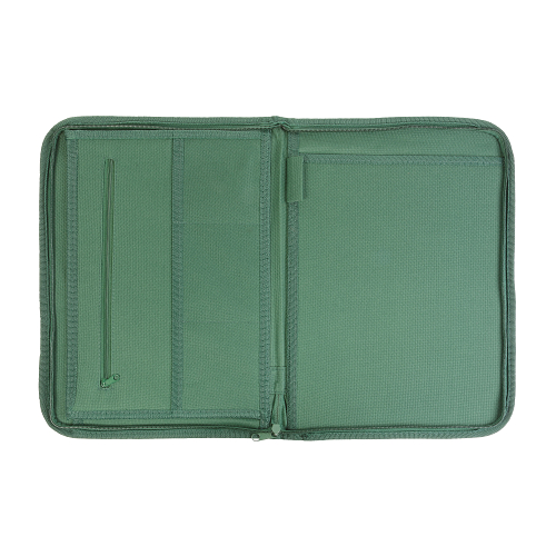 600d polyester brief folder with zip closure, 6 inside compartments 2