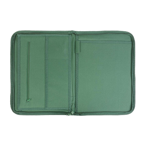 600d polyester brief folder with zip closure, 6 inside compartments 2