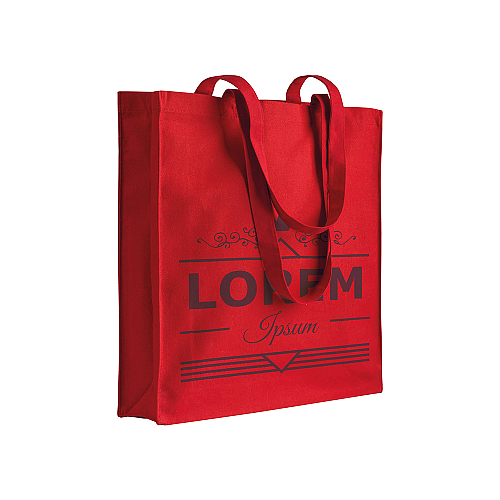 280 g/m2 canvas shopping bag, long handles and gusset 4