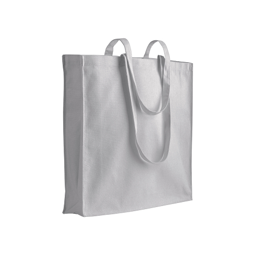 Carrying/shopping bag with gusset and long handles 1