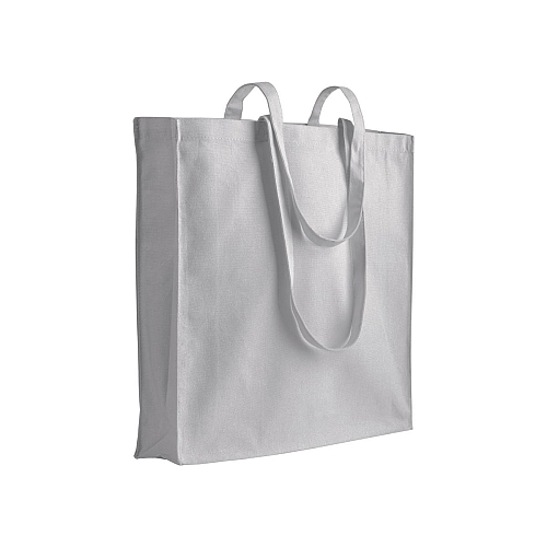 Carrying/shopping bag with gusset and long handles 1