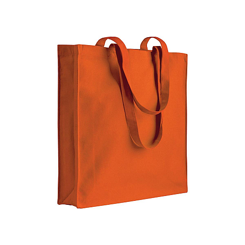 220 g/m2 cotton shopping bag, long handles and gusset 1